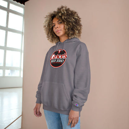Grice’s Beef Jerky Logo Hoodie — Retro Snack Brand Champion Hoodie
