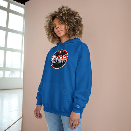 Grice’s Beef Jerky Logo Hoodie — Retro Snack Brand Champion Hoodie