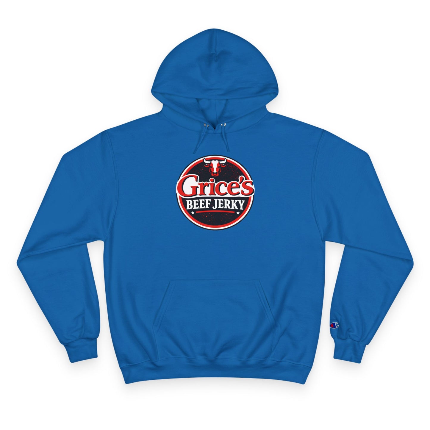 Grice’s Beef Jerky Logo Hoodie — Retro Snack Brand Champion Hoodie