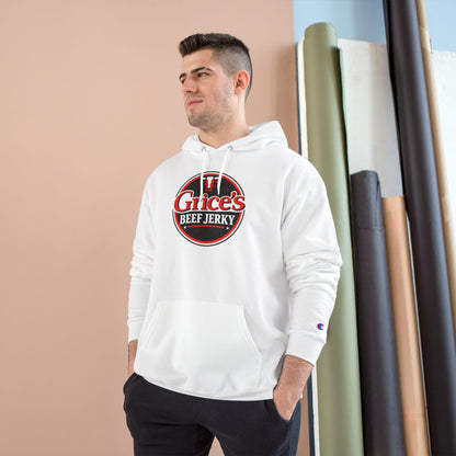 Grice’s Beef Jerky Logo Hoodie — Retro Snack Brand Champion Hoodie