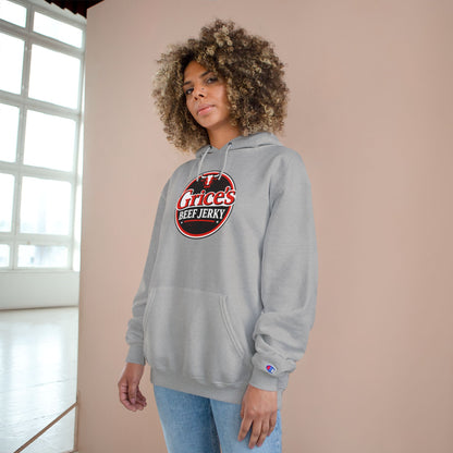Grice’s Beef Jerky Logo Hoodie — Retro Snack Brand Champion Hoodie